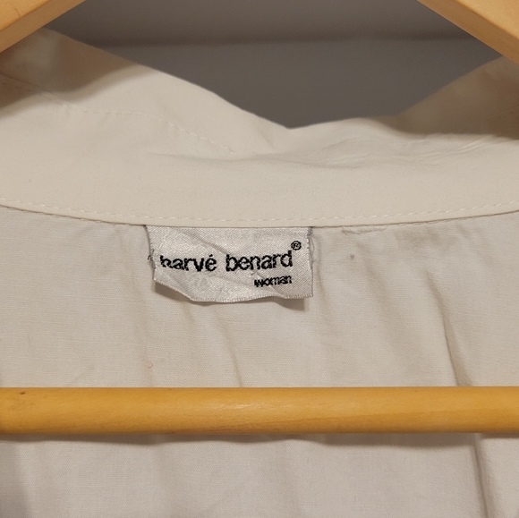 Harve Benard White Textured Button Down- Size 2x- fits 18W-20W - Picture 5 of 8